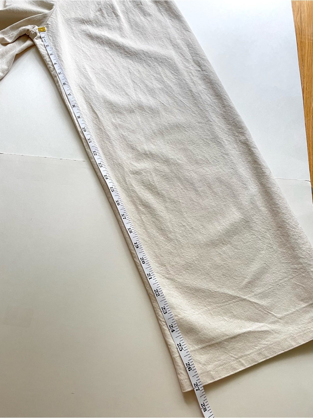 ZARA Cotton Linen High Rise Wide Leg Pant Beige (Altered) - Picture 10 of 11